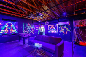 NEW Glowing Game Room Theater Pool Spa